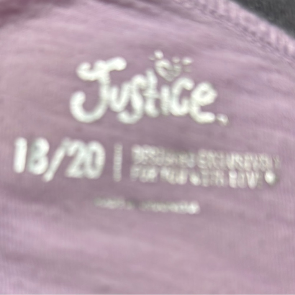 Girls Justice Pink and Gray Long Sleeve Tee with Graphic Design - Picture 2 of 4